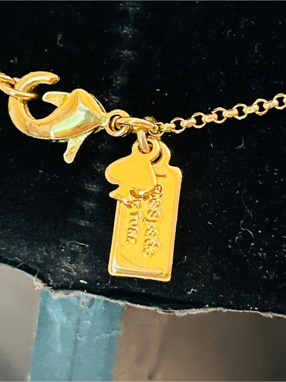 kate spade Gold-Tone Pavé Cushion Pendant Necklace with Crystal Accent